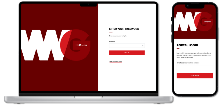 B2B eCommerce Login screens